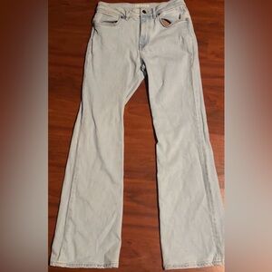 Tecovas Light Blue Wide-Leg Flare Jeans